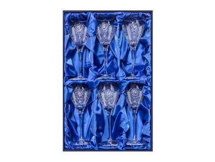 Broušené sklenice na destiláty, likér, panáky, Bohemia Crystal Fiona 6 ks. brus Iris