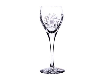 Broušené sklenice na destiláty, likér, panáky, Bohemia Crystal Fiona 6 ks. brus Větrník