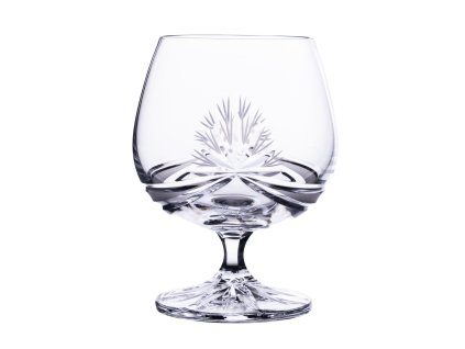 Broušené sklenice na brandy, rum, koňak. Bohemia Crystal 6 ks. brus Mašle