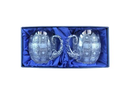 Broušené sklenice na pivo 2ks. - Bohemia Crystal buclák 500ml, brus Klasik