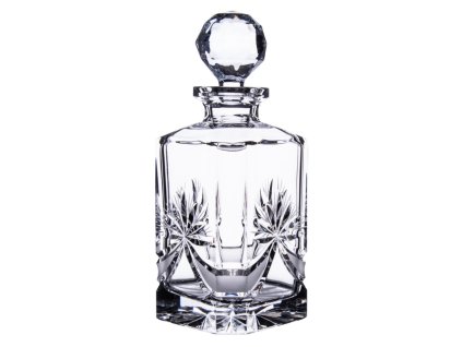 Broušená karafa na whisky - Bohemia Crystal brus Mašle
