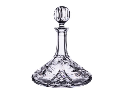 Bohemia Crystal broušená karafa na likér, rum, whisky - brus Větrník 1000ml