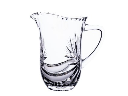Skleněný džbán s uchem na vodu či pivo - Bohemia Crystal brus Mašle 1300ml
