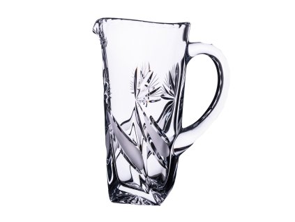 Skleněný broušený džbán na vodu či pivo - Bohemia Crystal brus Mašle 1000ml