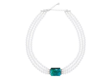 Perlový náhrdelník Perla s českým křišťálem Preciosa 2622 66