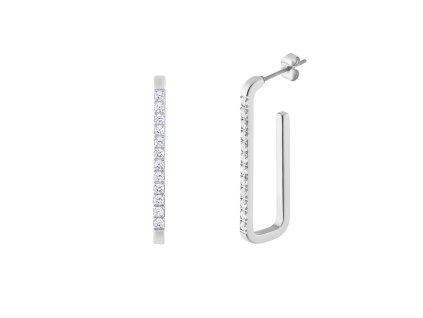 Náušnice z chirurgické oceli Auris s kubickou zirkonií Preciosa 7504 00