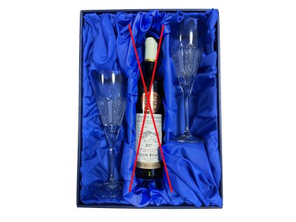 Dárková sada na víno s 2 broušenými sklenicemi 310ml brus Iris