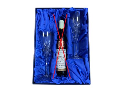 Dárková sada na víno s 2 broušenými sklenicemi 310ml brus Větrník