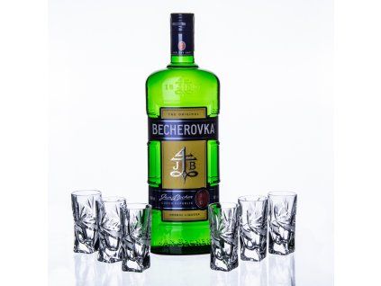 Becherovka 1l set 6+1