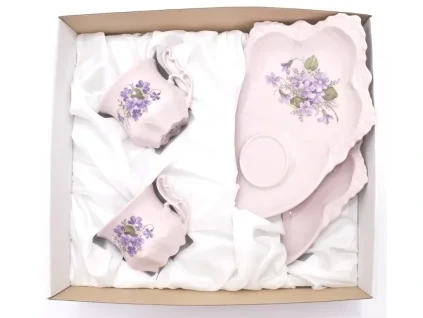 růžový porcelán hrnky na kávu