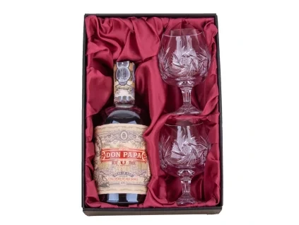 Dárková sada Don Papa Rum s ručně broušenými sklenicemi