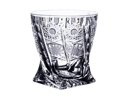 Bohemia Crystal broušené sklenice na whisky Quadro, 6 ks. brus Klasik.