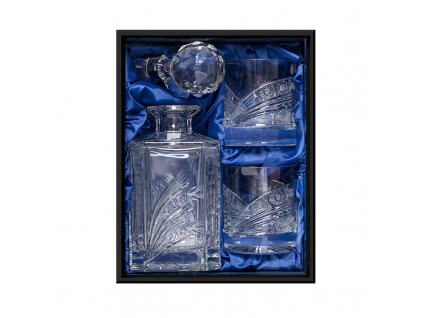 Whisky set Bohemia Crystal karafa + 2 sklenice na whisky - brus Kometa