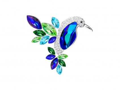 Bižuterní brož Flying Gem by Veronika s českým křišťálem Preciosa