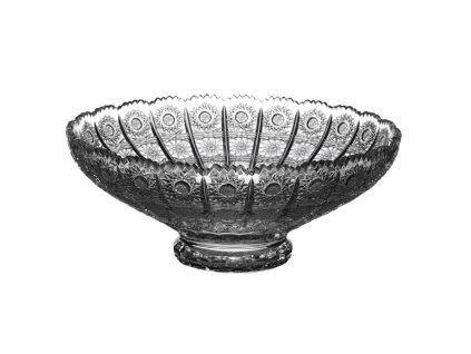 Bohemia Crystal skleněná mísa šál 60552/305mm. Bohatý brus Klasik.