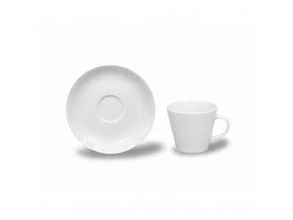 Kávové šálky s podšálkem 100ml, Thun 1794, karlovarský porcelán, TOM bílý, nedekorovaný 6ks.