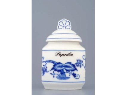 Kořenka s víčkem a náp. a receptem-50 druhů - cibulový porcelán 70143