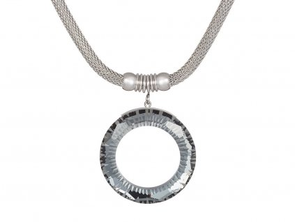 Přívěsek z chirurgické oceli Sparkling Ring z českého křišťálu Preciosa