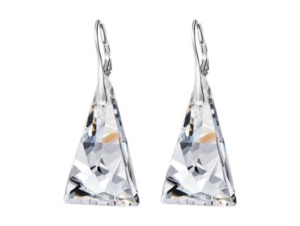 Stříbrné náušnice Crystal Pyramid s českým křišťálem Preciosa