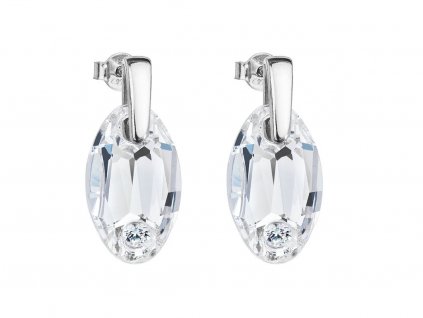 Stříbrné náušnice Elegancy s českým křišťálem Preciosa
