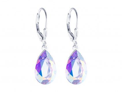 Stříbrné náušnice Iris s českým křišťálem Preciosa - krystal