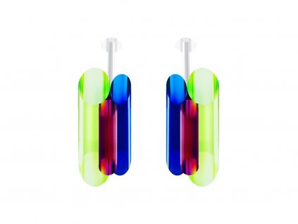 Stříbrné náušnice Neon Collection by Veronica s českým křišťálem Preciosa