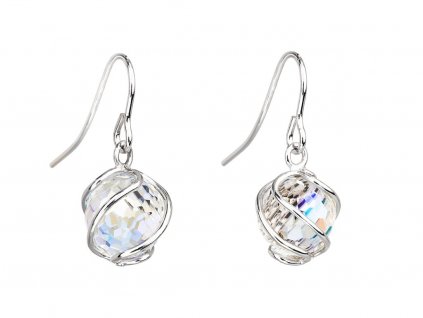 Stříbrné náušnice Romantic Beads s českým křišťálem Preciosa