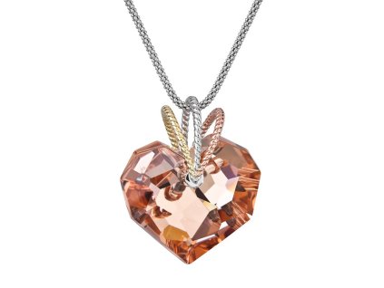 Stříbrný přívěsek Chérissant s českým křišťálem Preciosa - oranžový