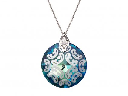 Stříbrný přívěsek Crystal Rose I - bermuda blue