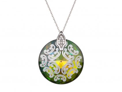 Stříbrný přívěsek Crystal Rose I - vitrail medium