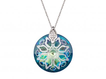 Stříbrný přívěsek Crystal Rose II - bermuda blue
