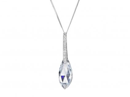 Stříbrný přívěsek Peacock Feather s českým křišťálem Preciosa - krystal