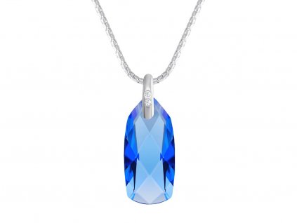 Stříbrný přívěsek Polar Stone s českým křišťálem Preciosa - modrý