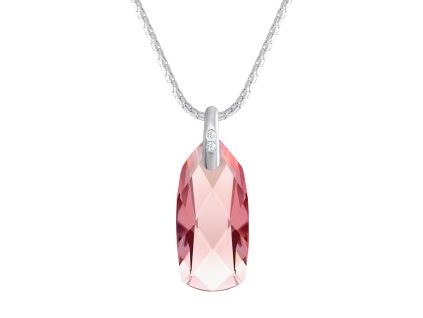 Stříbrný přívěsek Polar Stone s českým křišťálem Preciosa - růžový
