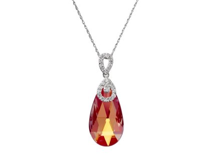 Stříbrný přívěsek Ruby Glow s českým křišťálem Preciosa