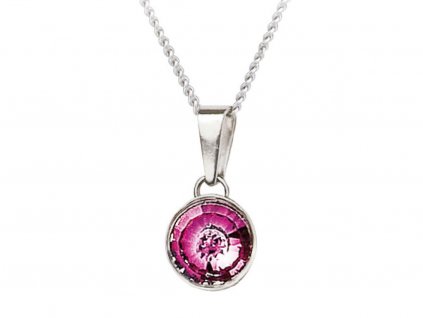 Stříbrný přívěsek Sparkling Shine s českým křišťálem Preciosa - růžový