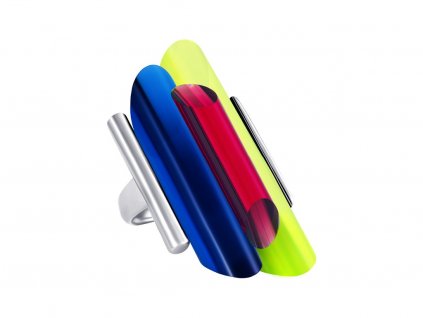 Stříbrný prsten Neon Collection by Veronica s křišťálem Preciosa - kombi