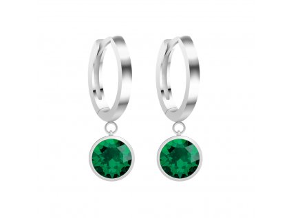 5276 stribrne nausnice lucea s kubickou zirkonii preciosa emerald