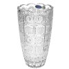 Bohemia Crystal broušená váza křišťál 80756/255mm. Bohatý brus Klasik.