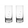 Sklenice na long drink, přátelská souprava paprsky - 2 ks Swarovski, Preciosa