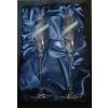 Sklenice na sekt flétny přátelská souprava Line Exclusive - 2 ks. Swarovski
