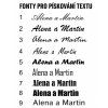 Fonty písma k pískování textu