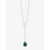 6483 2 stribrny nahrdelnik pure pearl s ricni perlou a kubickou zirkonii preciosa emerald 11zon