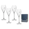 Sklenice na prosecco - 4 ks. s kamínky Swarovski, Preciosa