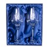 Bohemia Crystal sada 2 broušených sklenic na červené víno - 450ml brus Mašle