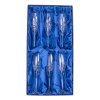 Broušené sklenice na šampaňské-flétny Bohemia Crystal Fiona 6 ks. brus Větrník