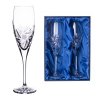 Bohemia Crystal sada 2 broušených sklenic na šampaňské Fiona, brus Větrník