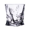Bohemia Crystal broušené sklenice na whisky Quadro, 6 ks. brus Mašle