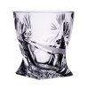 Bohemia Crystal broušené sklenice na whisky Quadro, 6 ks. brus Mašle