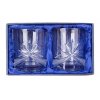 Bohemia Crystal sada 2 broušených sklenic na whisky, brus Mašle